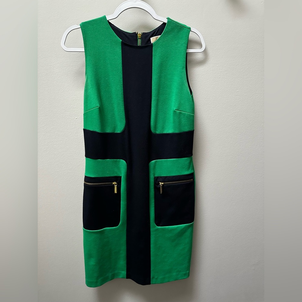 Michael Kors Spring Green and Navy Dress size 6